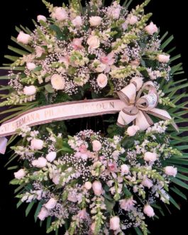 Corona funeraria tonos claros